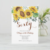 Sonnenblume, Blumengeburtstag Einladung (Stehend Vorderseite)