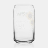 Sonnenblume Blumengrün Bridal Dusche Dosenglas (Rückseite)