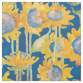 Sonnenblume-Blumenmuster-Blau Stoff (Muster)