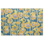 Sonnenblume-Blumenmuster-Blau Stoff (Fat Quarter (45,7 x 55,9 cm))