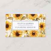 Sonnenblume Blumenpflege Haushaltshilfe Visitenkarte (Vorderseite)