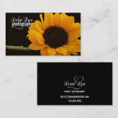 Sonnenblume-Blumenphotograph-Visitenkarte Visitenkarte (Vorne/Hinten)