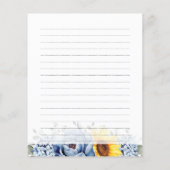 Sonnenblume Blumenstrauß Blaues Schieferschiefer B (Rückseite)