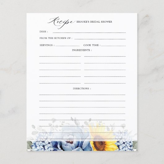 Sonnenblume Blumenstrauß Blaues Schieferschiefer B (Vorderseite)