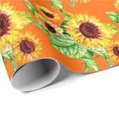 Sonnenblume-Blumenstrauß-Geschenk-Verpackung Geschenkpapier (Rolleneckpunkt)