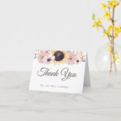 Sonnenblume-Blumenstrauß-Hochzeit danken Ihnen zu Karte (Gelbe Blume)