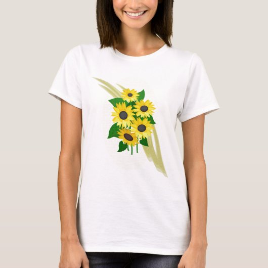 Sonnenblume-Blumenstrauß T-Shirt (Vorderseite)