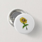 Sonnenblume, Blumenthema Button (Vorne & Hinten)