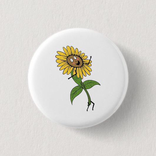 Sonnenblume, Blumenthema Button (Vorderseite)