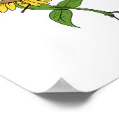 Sonnenblume, Blumenthema Poster (Ecke)