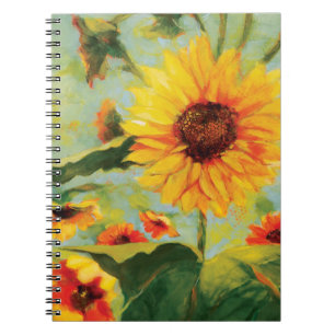Sonnenblume-Blumenzeitschrift Notizblock