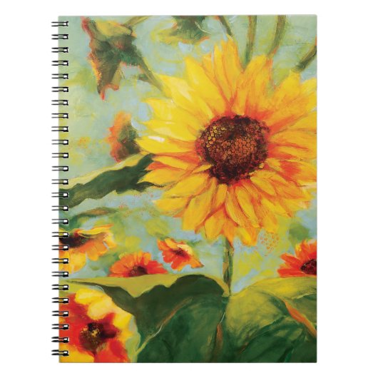Sonnenblume-Blumenzeitschrift Notizblock (Vorderseite)