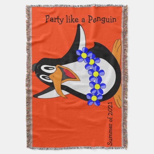 Sonnenblume Blütenpinguin Decke (Vorderseite Vertikal)