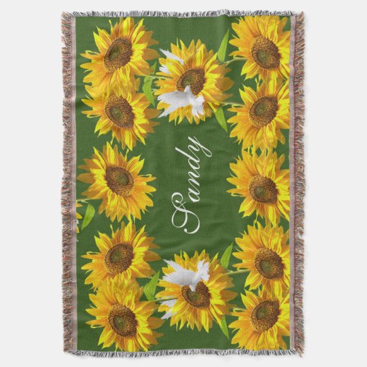 Sonnenblume Blütentaube Decke (Vorderseite Vertikal)