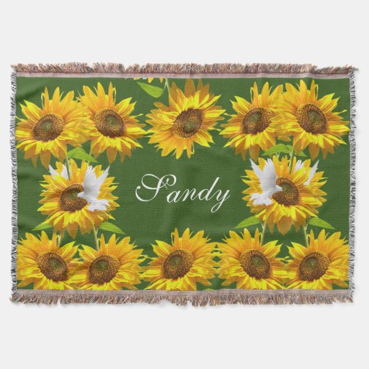 Sonnenblume Blütentaube Decke (Vorderseite)