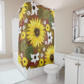 Sonnenblume Bohemisch Blüte Duschvorhang (Beispiel)