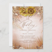 Sonnenblume Boho Beauty Wedding Einladung (Vorderseite)