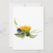 Sonnenblume Boho Birthday Einladung (Rückseite)