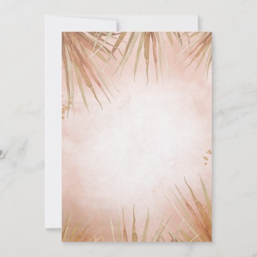 Sonnenblume Boho Bounty Weddingr Einladung (Rückseite)