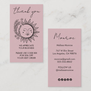 Sonnenblume Boho Chic Elegante soziale Ikonen Raba Visitenkarte