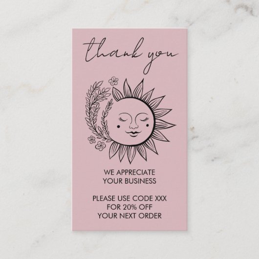 Sonnenblume Boho Chic Elegante soziale Ikonen Raba Visitenkarte (Vorderseite)