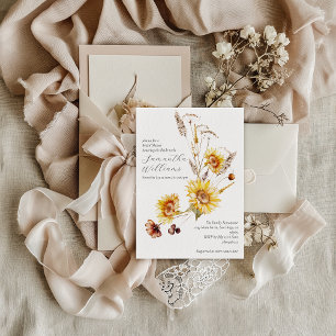Sonnenblume Boho Rustic Elegantes Brautparty Einladung