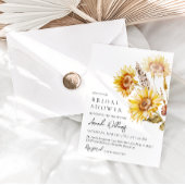 Sonnenblume Boho Wildblume Modernes Brautparty Einladung