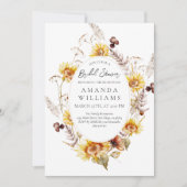 Sonnenblume Boho Wildblume Modernes Brautparty Inv Einladung (Vorderseite)