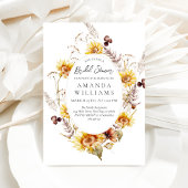 Sonnenblume Boho Wildblume Modernes Brautparty Inv Einladung