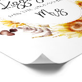 Sonnenblume Boho Wildblume Modernes Brautparty Poster (Ecke)