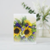 Sonnenblume Boquet Postkarte (Stehend Vorderseite)