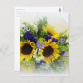 Sonnenblume Boquet Postkarte (Vorne/Hinten)