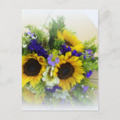 Sonnenblume Boquet Postkarte (Vorderseite)