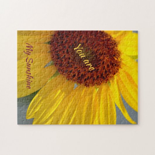 Sonnenblume Botanisch individuell anpassbar Puzzle (Horizontal)
