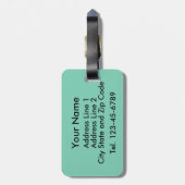 Sonnenblume Botanisch Personalisiert Gepäckanhänger (Rückseite vertikal)