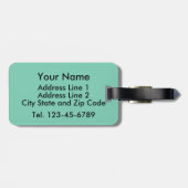 Sonnenblume Botanisch Personalisiert Gepäckanhänger (Rückseite horizontal)