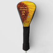 Sonnenblume Botanisch trage ich meinen Sonnenschei Golf Headcover (Vorderseite)