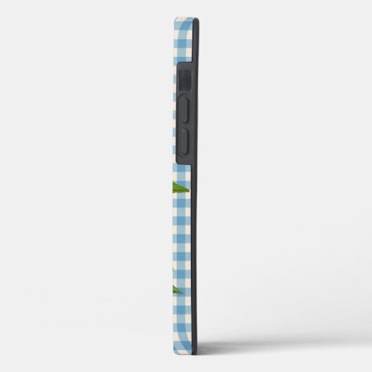 Sonnenblume Bouquet auf Blue Gingham Case-Mate iPhone Hülle (Rückseite / Links)