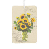 Sonnenblume Bouquet auf Brick Autolufterfrischer (Rückseite)