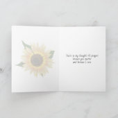 Sonnenblume Bouquet auf der Brick Wall Karte (Innenseite)