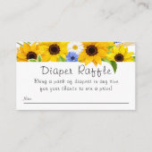 Sonnenblume Bouquet Babydusche Windelwanne Begleitkarte (Vorderseite)