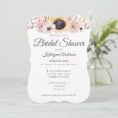 Sonnenblume Bouquet Bridal Dusche Einladungen (Stehend Vorderseite)