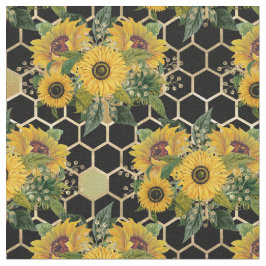 Sonnenblume Bouquet Gold Honeycomb Grafik Stoff