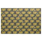Sonnenblume Bouquet Gold Honeycomb Grafik Stoff (Fat Quarter (45,7 x 55,9 cm))