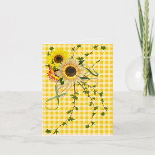 Sonnenblume Bouquet mit Ladybugs Karte