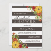 Sonnenblume Bouquet Rustikales Brautparty Einladung (Vorderseite)