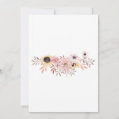 Sonnenblume Bouquet Spätsommer Blumenhochzeit Einladung (Rückseite)