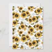 Sonnenblume Brautdusche Einladung (Rückseite)