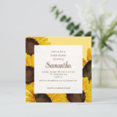 Sonnenblume Brautdusche Einladung (Stehend Vorderseite)