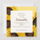 Sonnenblume Brautdusche Einladung (Vorderseite)